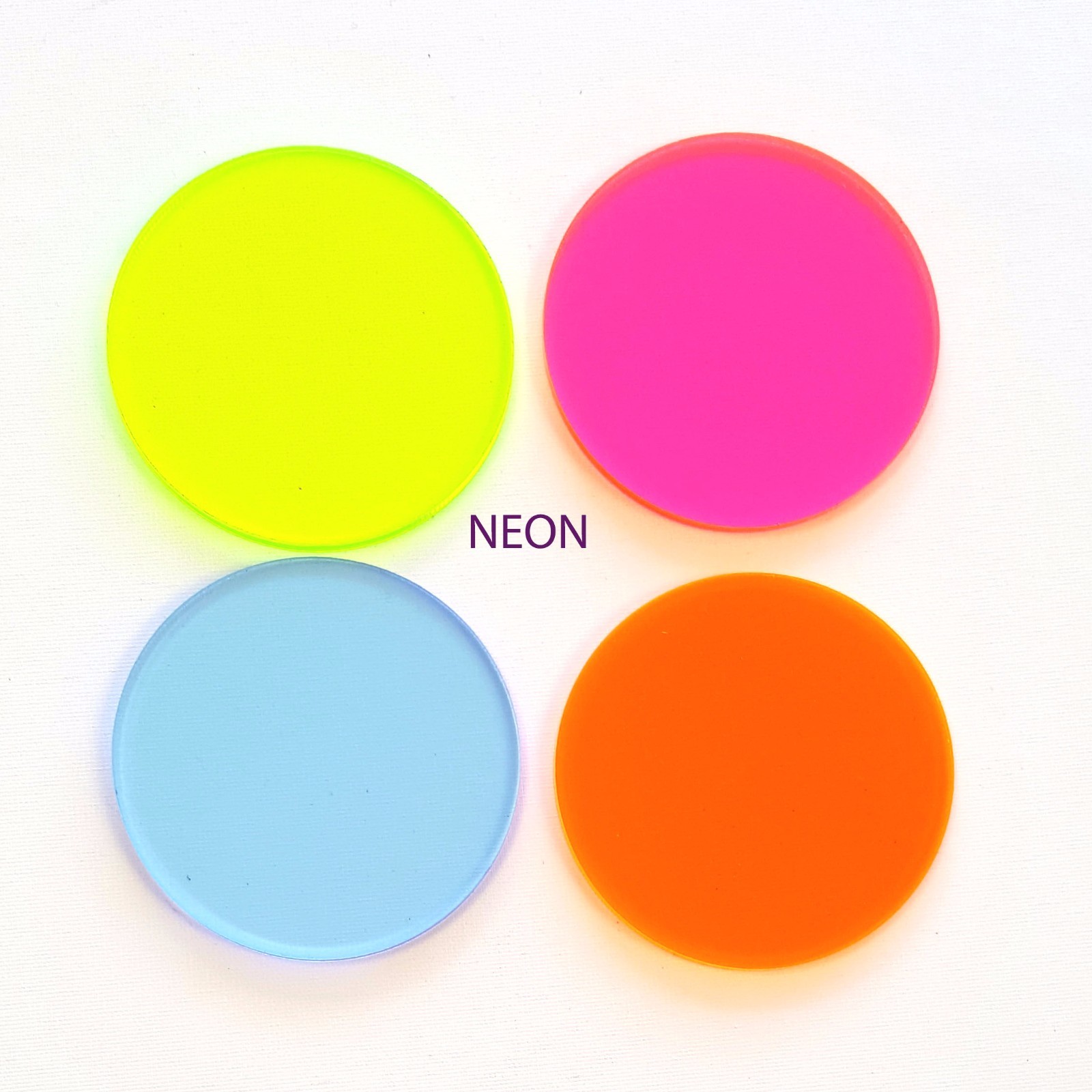 25 ACRYLIC CIRCLE BLANKS TRANSLUCENT 1/8″ THICK(SELECT COLOR&SIZE) ACRYLIC ROUND