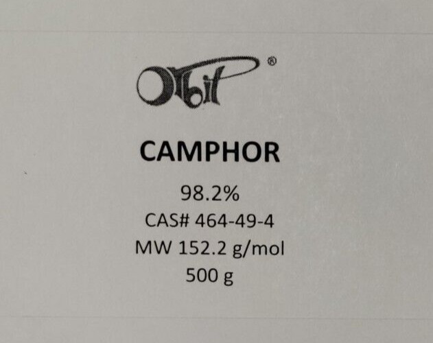 CAMPHOR (500 g) CAS# 464-49-4 Gum Powder Synthetic Crystals Aromatherapy Candles