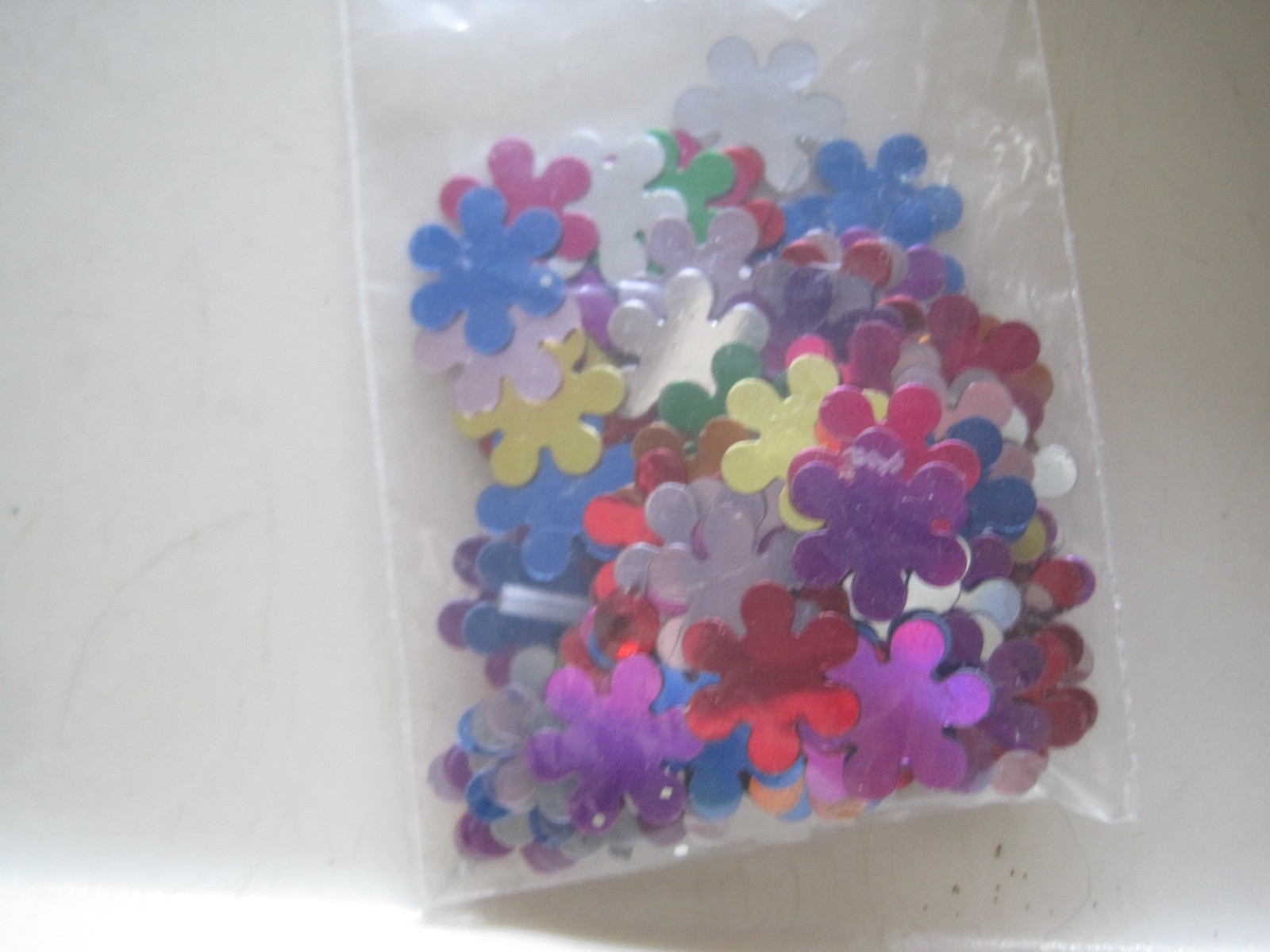 Vintage Lot of Sequins Snowflake Sunburst Wheel Assorted Shapes Colors Pack