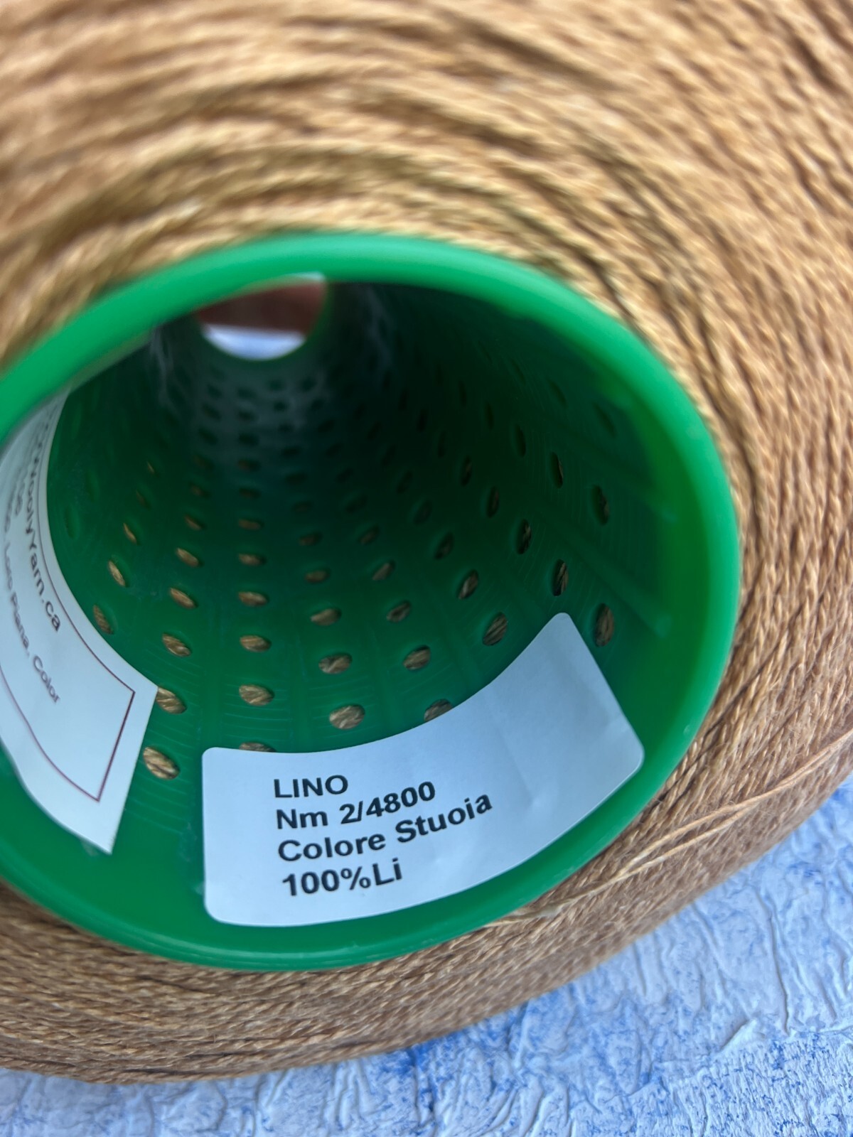 Linen fine yarn on cone 100% Linen 240m/100g (262yards/3.52oz), Per 100g/3.52oz