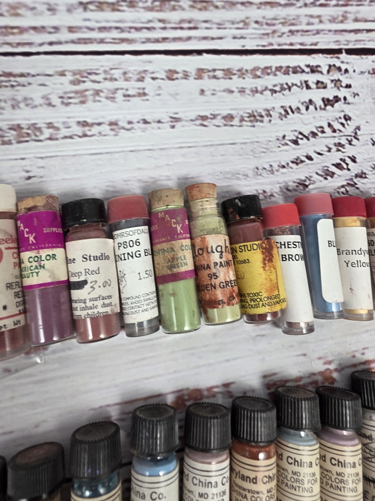 75+ China Porcelain Powder Paints Vials House Of China, Maryland China, Mr &Mrs