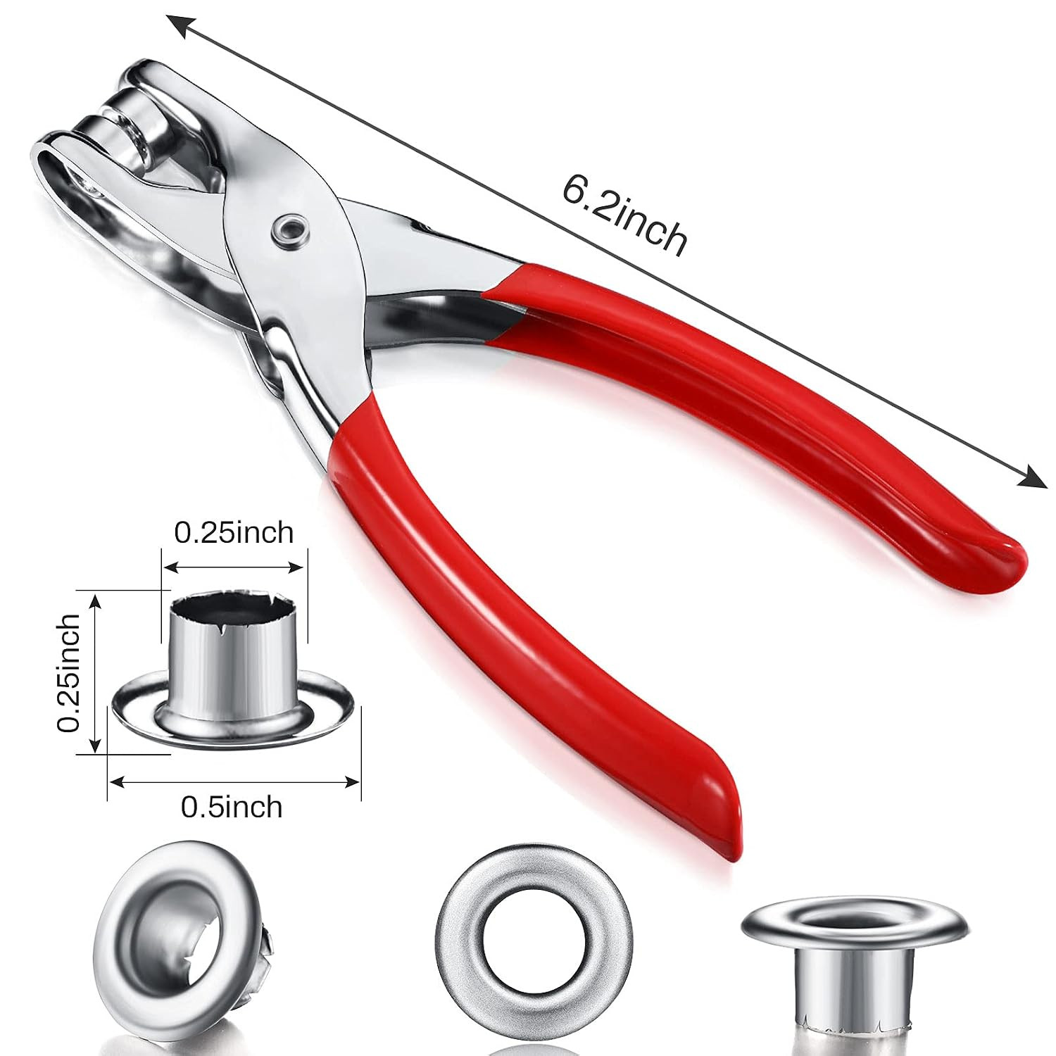 Mudder 301 Pcs Grommet Eyelet Pliers Tool Kit, Fabric Leather Hole Eyelets and G