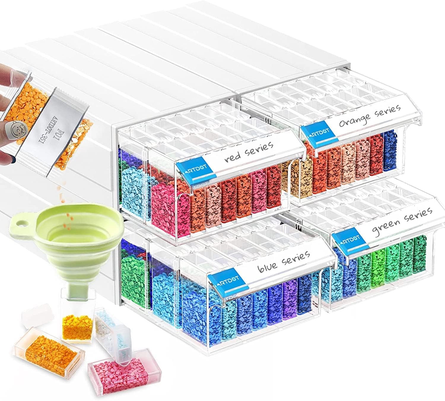 64-Jar Storage Box – Portable Organizer for Diamond Art Tools & Accessories