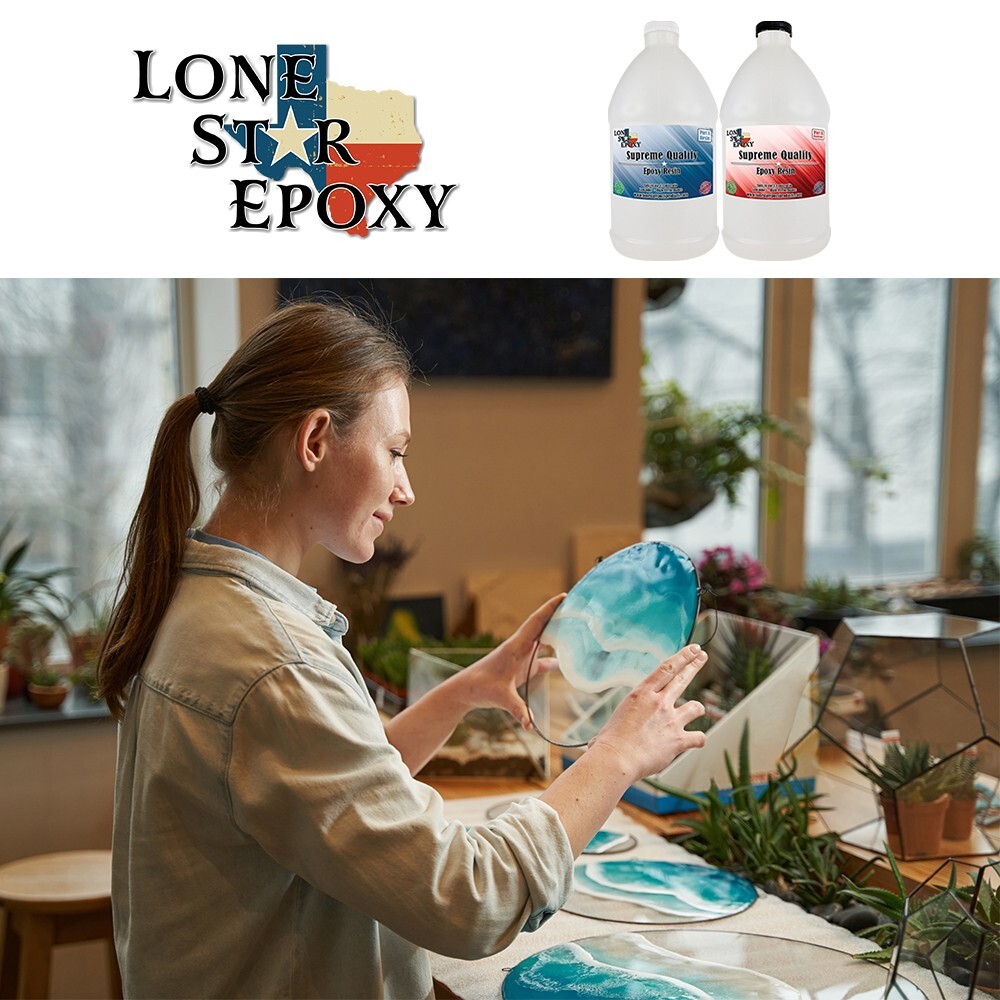 Lonestar epoxy resin, 2 part, 1 gallon kit, clear resin, crafts, art, coating,