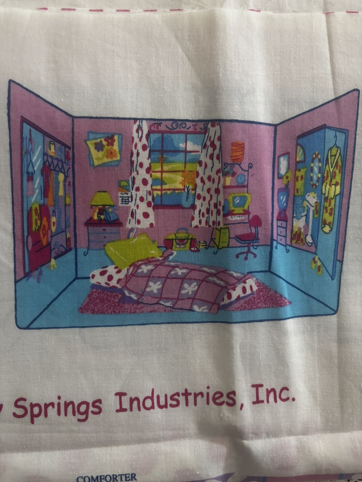 Barbie “Fold and Go” Bedroom by Springs Industries Fabric Panel Cut & Sew