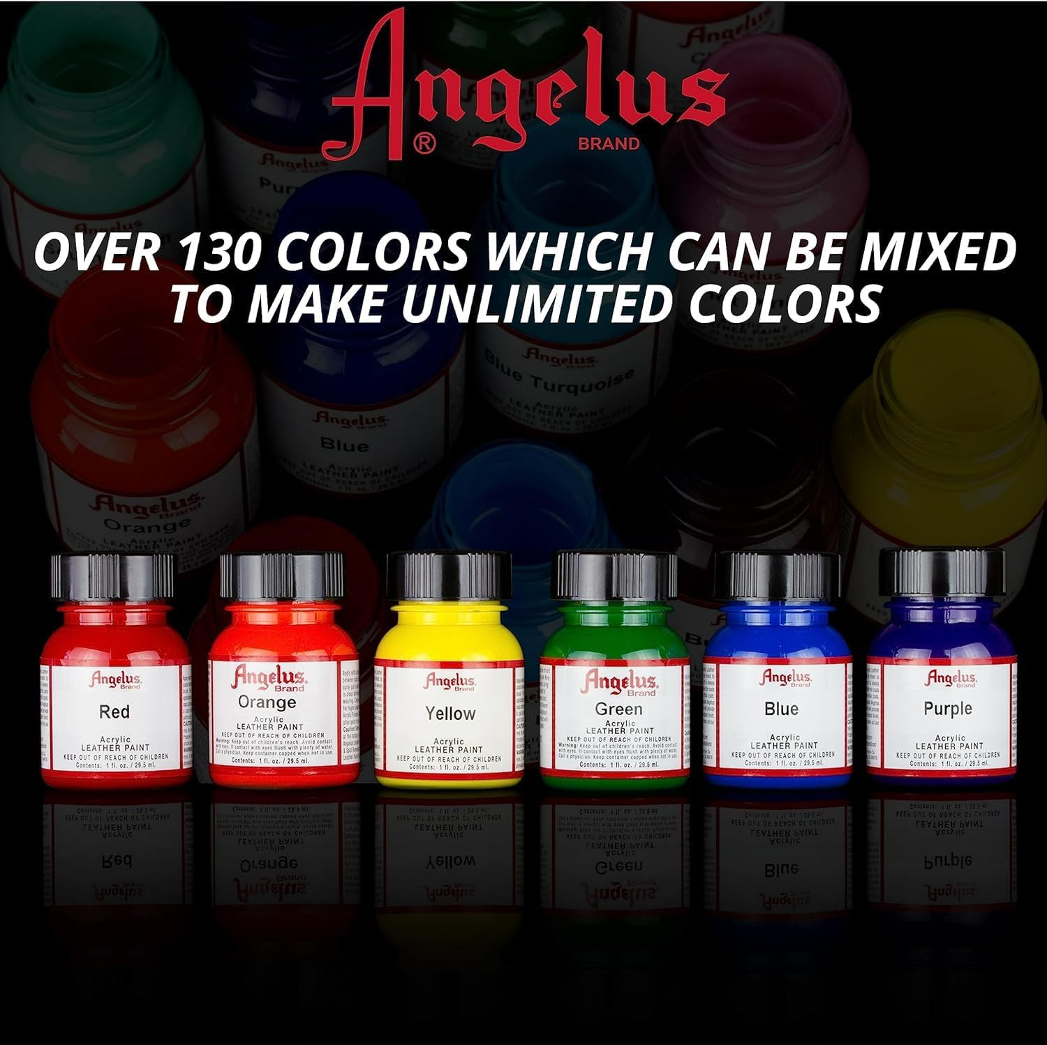 Angelus Acrylic Leather Paint, 1 Fl Oz, White – Professional Flexible, Crack