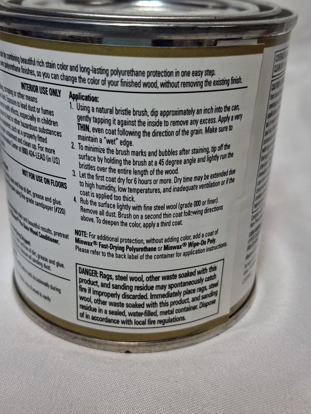 Minwax PolyShades Wood Stain + Polyurethane Finish –8 Fl Oz, American Chestnut
