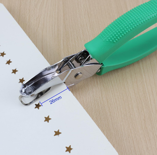 1/4 Inch Star Shaped Hole Puncher, Handheld Single Hole Paper Punch, One Hole Pa