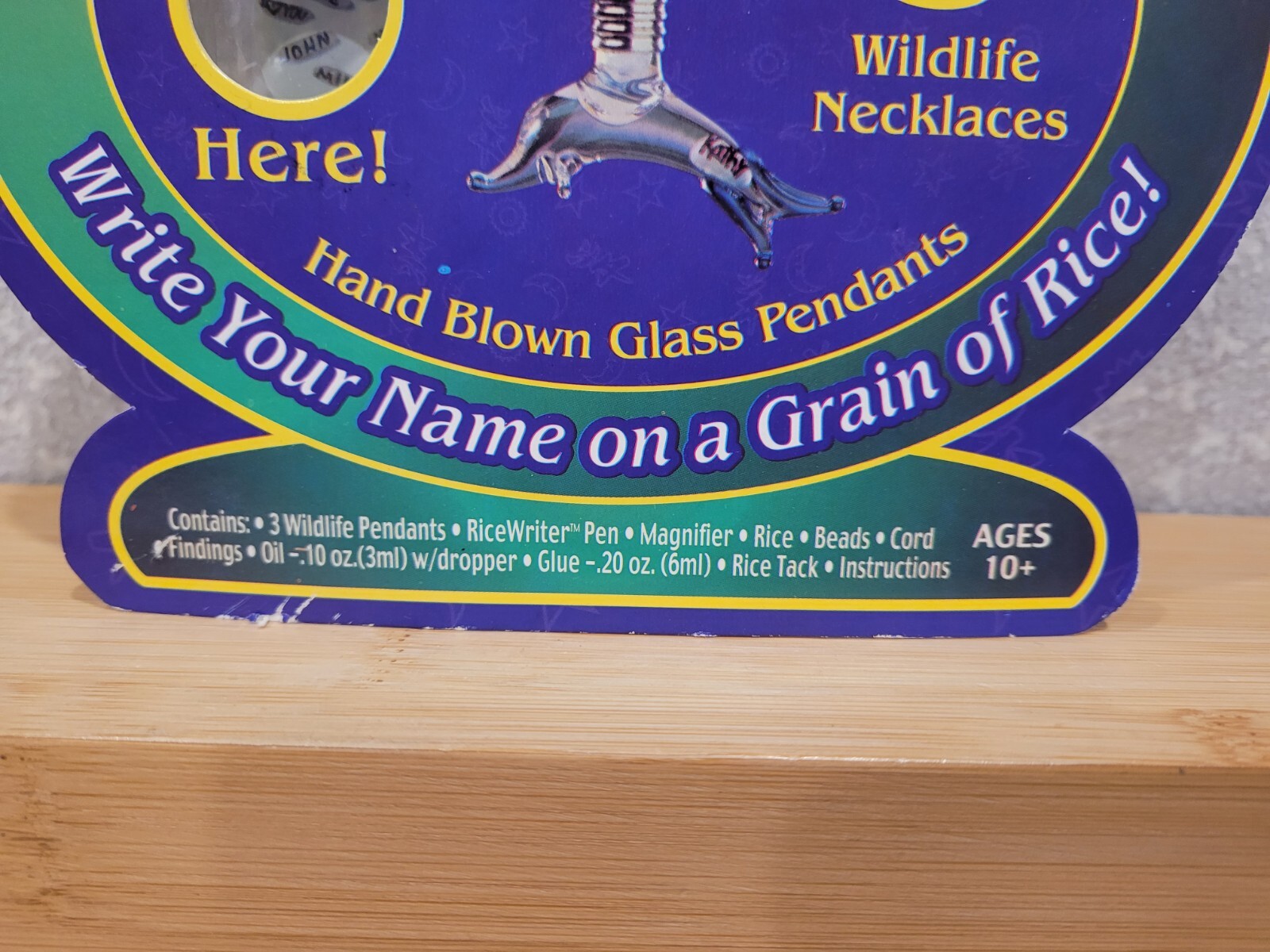 2001 Y2K Art Skills Message in a Bottle Rice Jewelry Wildlife Necklace Kit NOS