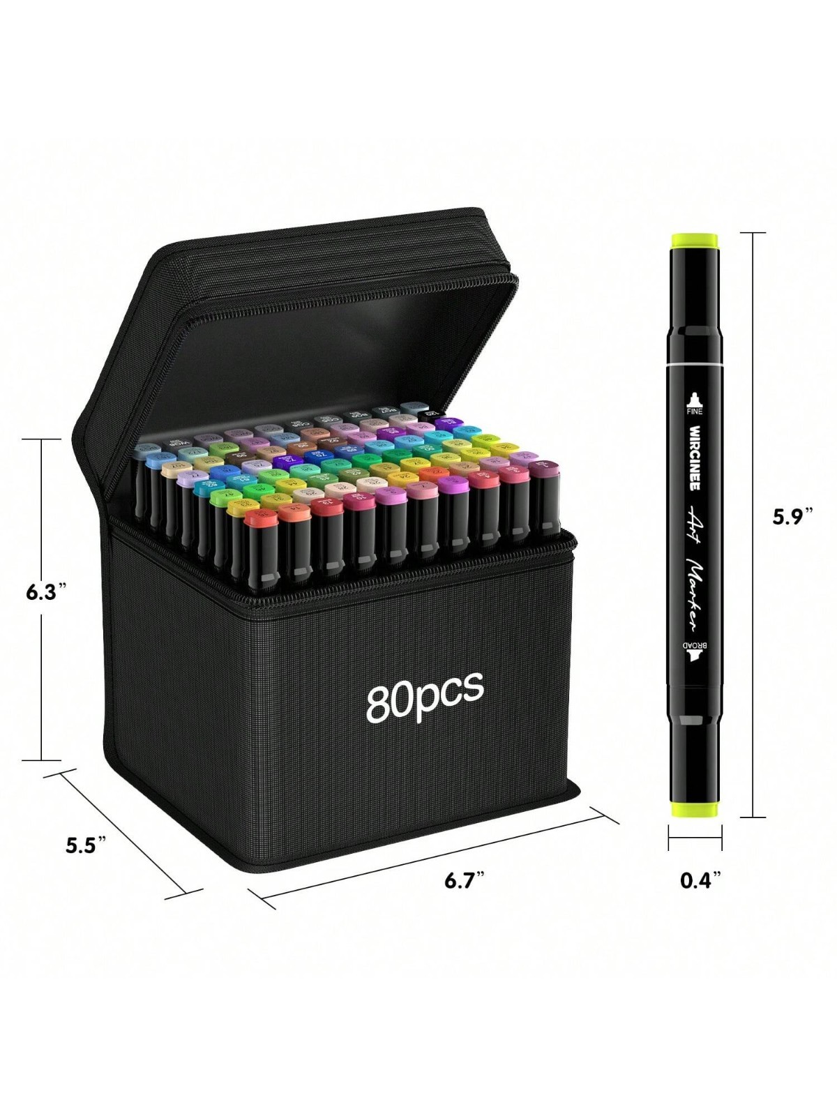 80/168/262 Colors Dual Tip Markers Drawing Markers Set Dual Tip Alcohol Markers