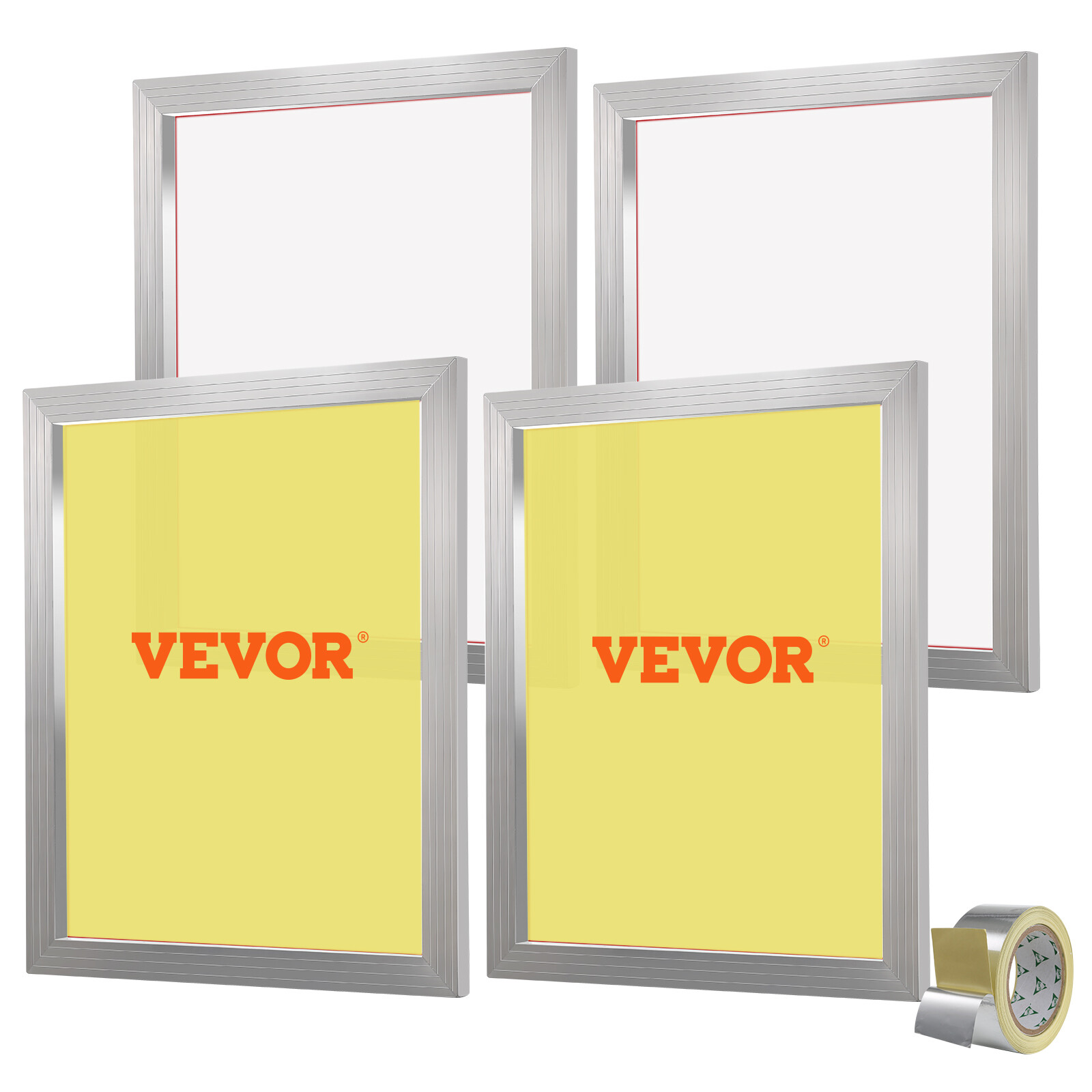 VEVOR 4pcs Screen Printing Kit Silk Screen Printing Frame 20x24in 355 Count Mesh