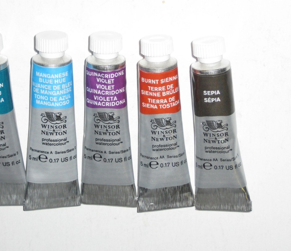 9 Lot Winsor & Newton Professional Artist Watercolor paint 5ml tubes ~ Free Ship