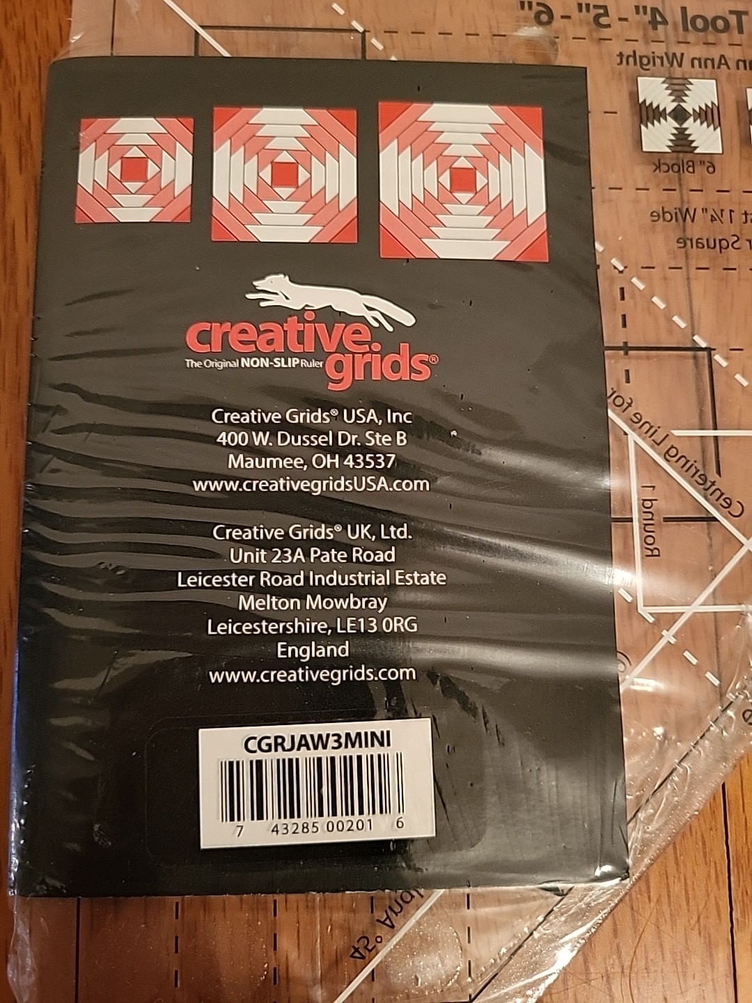 Creative Grids Pineapple Trim Tool Mini Sewing and Quilting Ruler CGRJAW3MINI