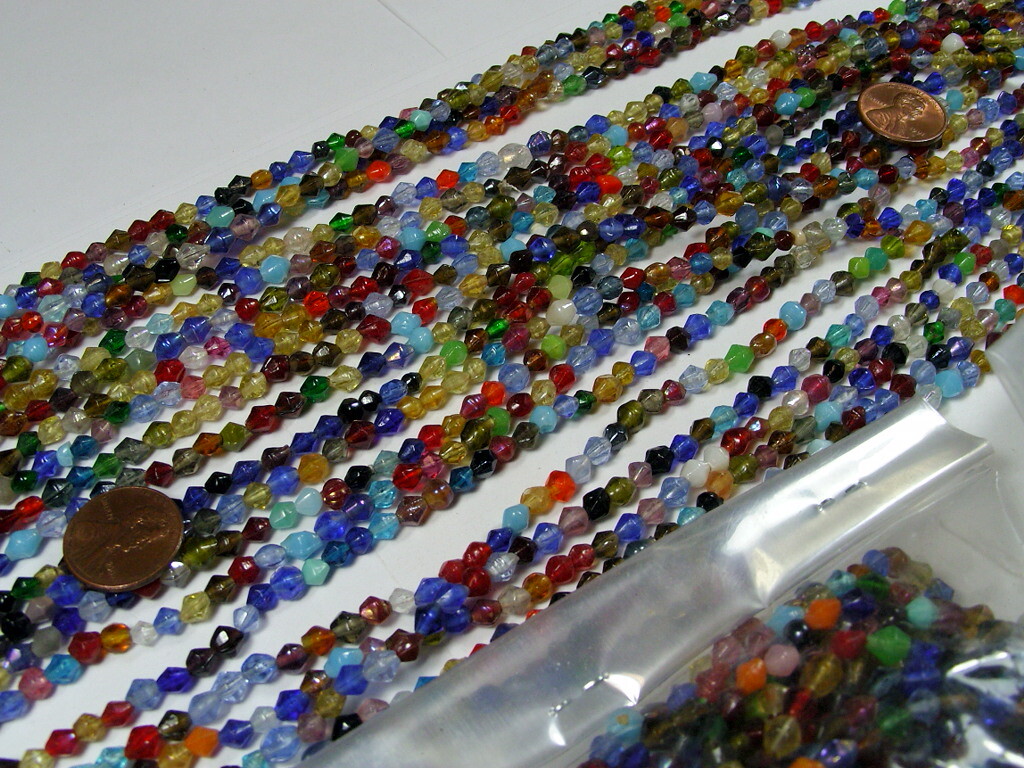 30 Strands 36″ India Handmade Assorted Color Glass Beads Wholesale Bulk (CT-32)