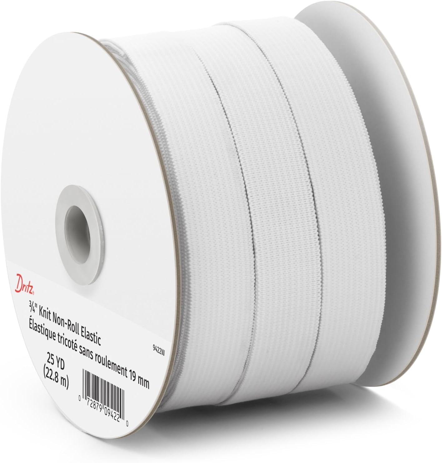 Soft Stretch Elastic for DIY – White, 3/4″ x 25 Yards