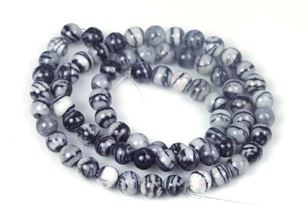6mm Natural Picasso Jasper Round Beads 15.5″