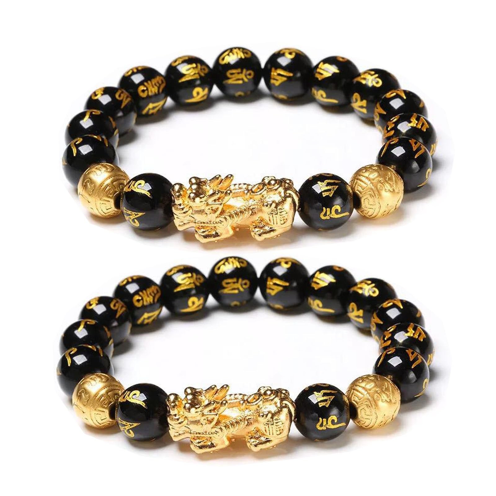 FengShui Wealth And Luck Bracelet, Feng Shui Black Obsidian Pixiu Wealth Br – 01
