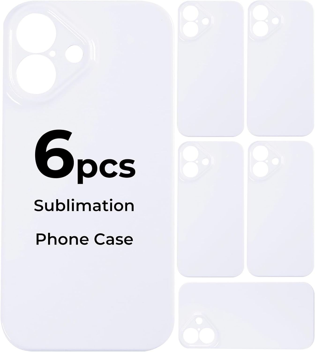HTVRONT 6PCS Sublimation Phone Case Blanks Bulk For H17 Phone Case Heat Press