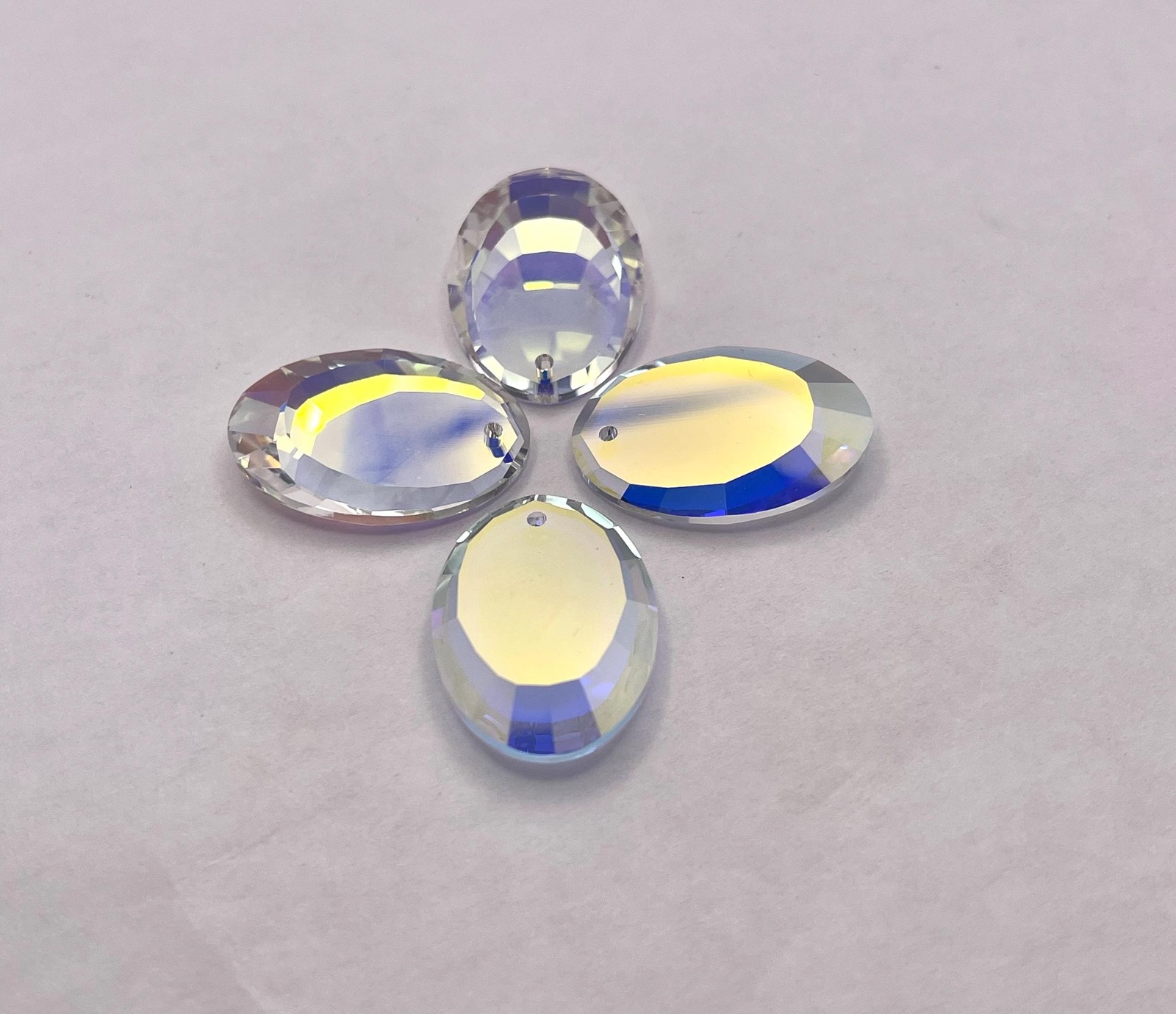 Crystal Aurora Borealis (24x17mm) Rare Vintage Swarovski Art 6120 Pendants