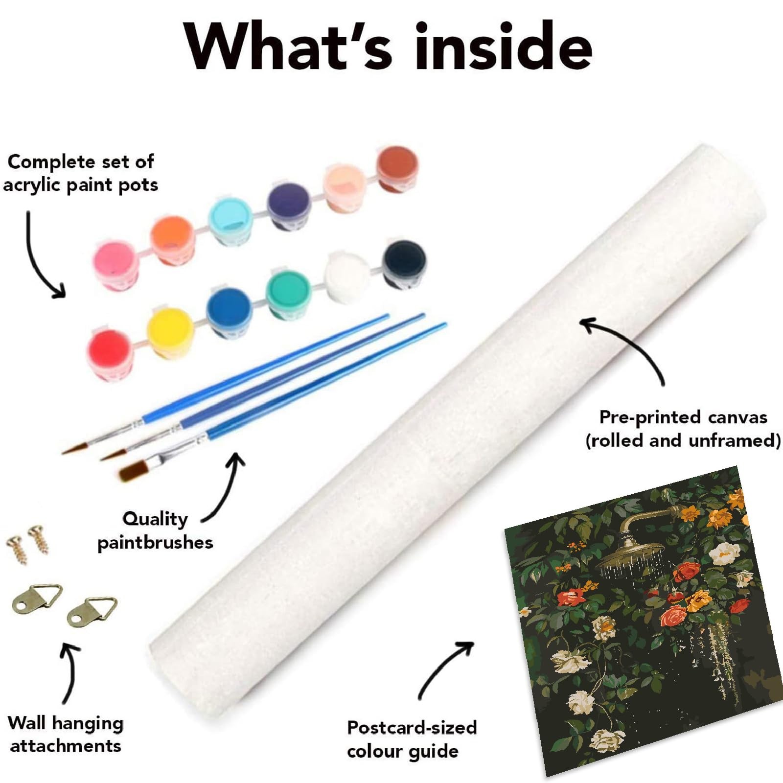 Flowers Paint by Numbers Kit for Adults Beginner,Easy Adult Paint by Number K…