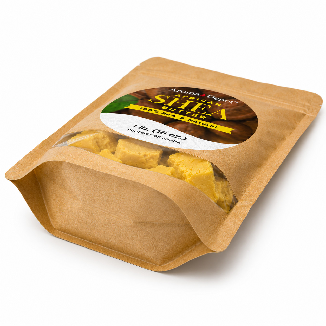Raw African Shea Butter 1lb 100% Pure Natural Raw Organic Unrefined YELLOW POUCH