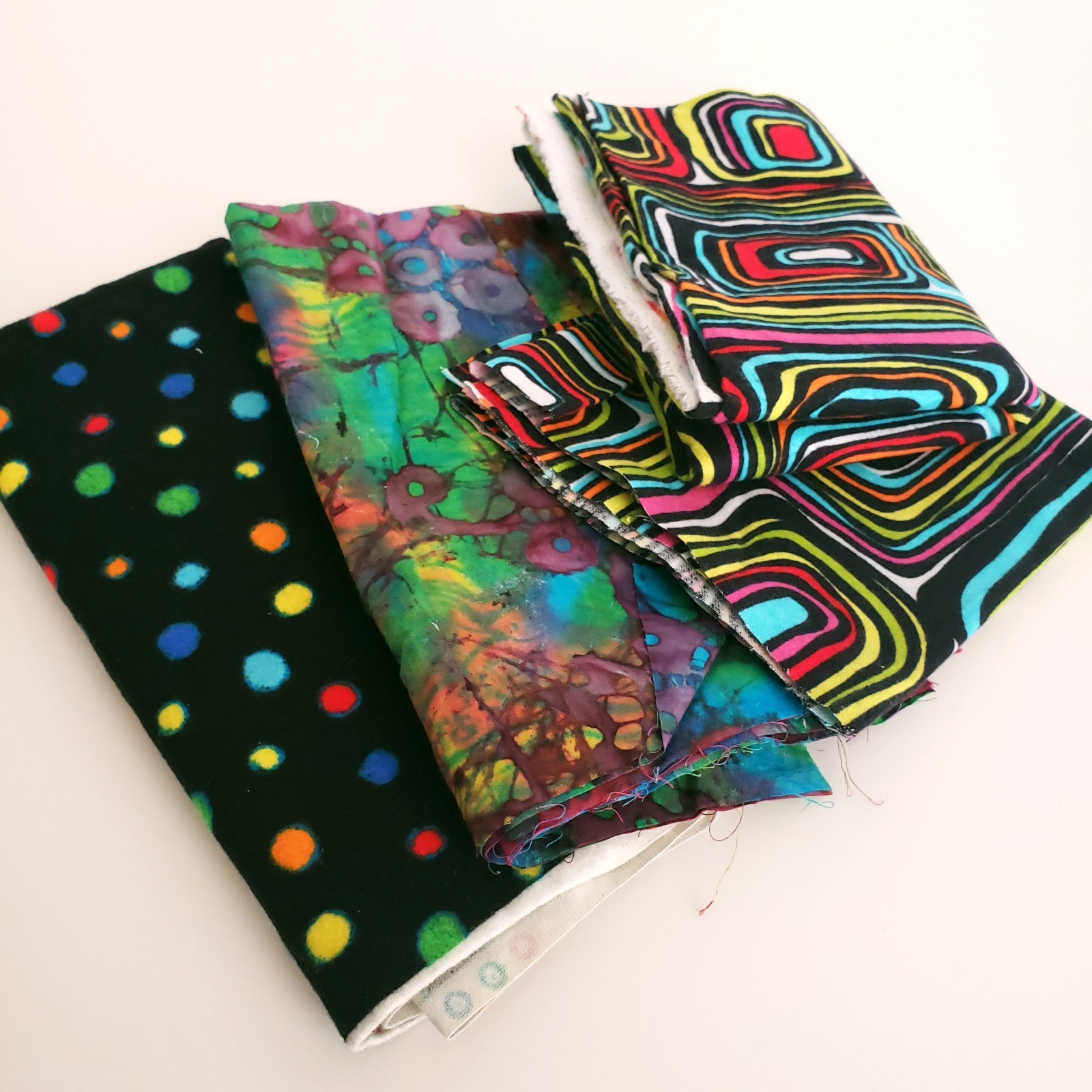 Fabric Scraps For Craft Varies of Sizes n Fabric Types- Multicolor Pattern 11oz