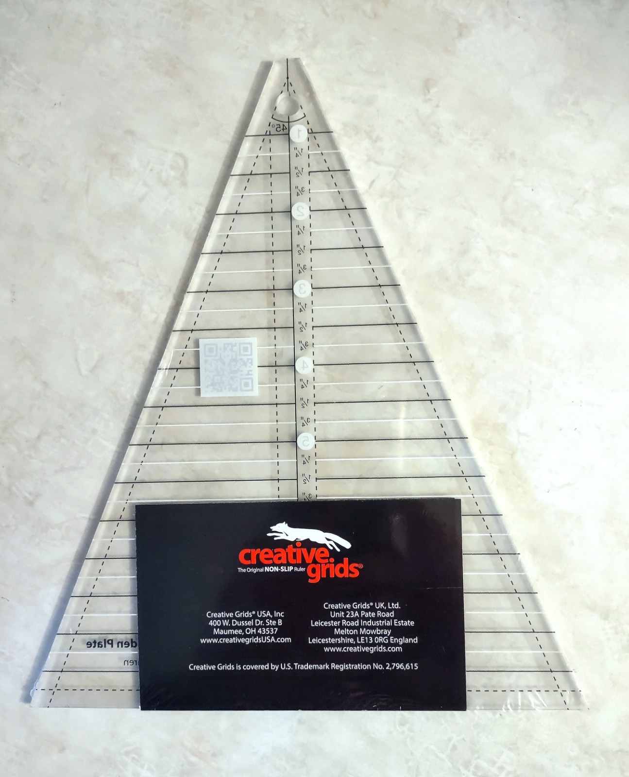 Creative Grids 45-degree Kaleidoscope and Dresden plate ruler #CGRTKAL45