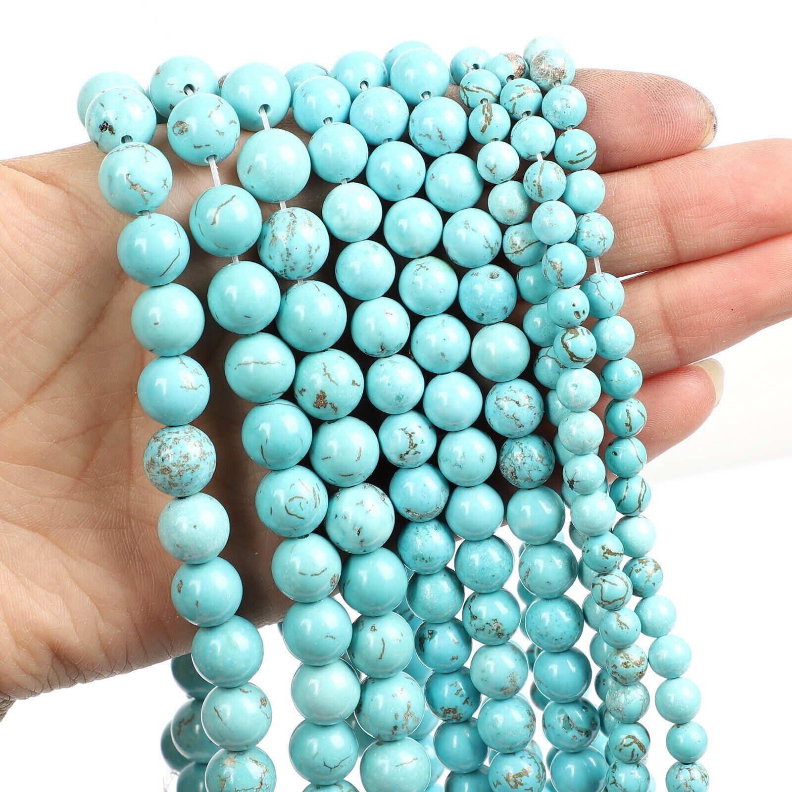 Natural Gemstone Round Spacer Loose Beads Jewelry Making 4mm 6mm 8mm 10mm 12mm