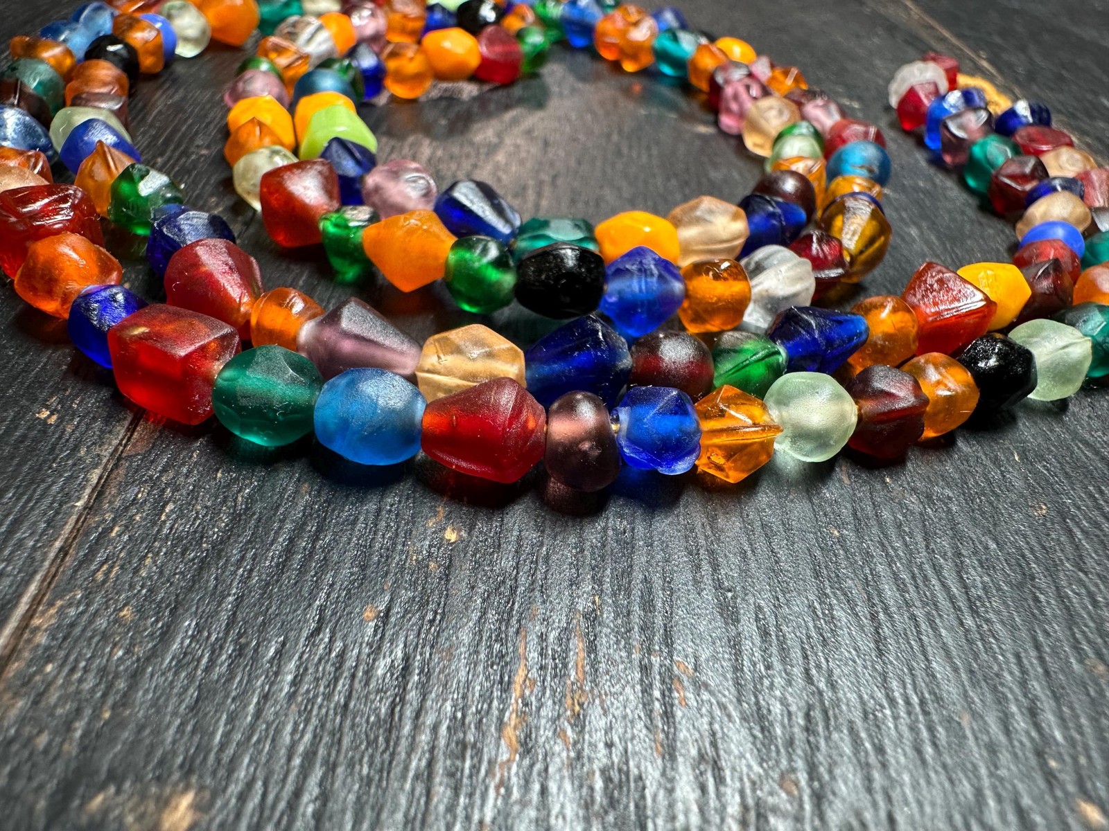 Vintage style Mix Assorted Shapes and multicolor glass beads from Nepal