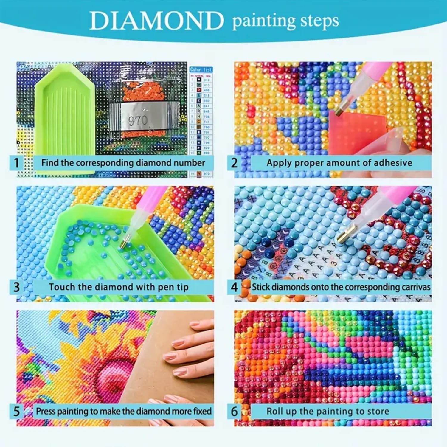 5D Diamond Painting Kits for Adults, Heart Flower Diamond Art Kits for Adults…