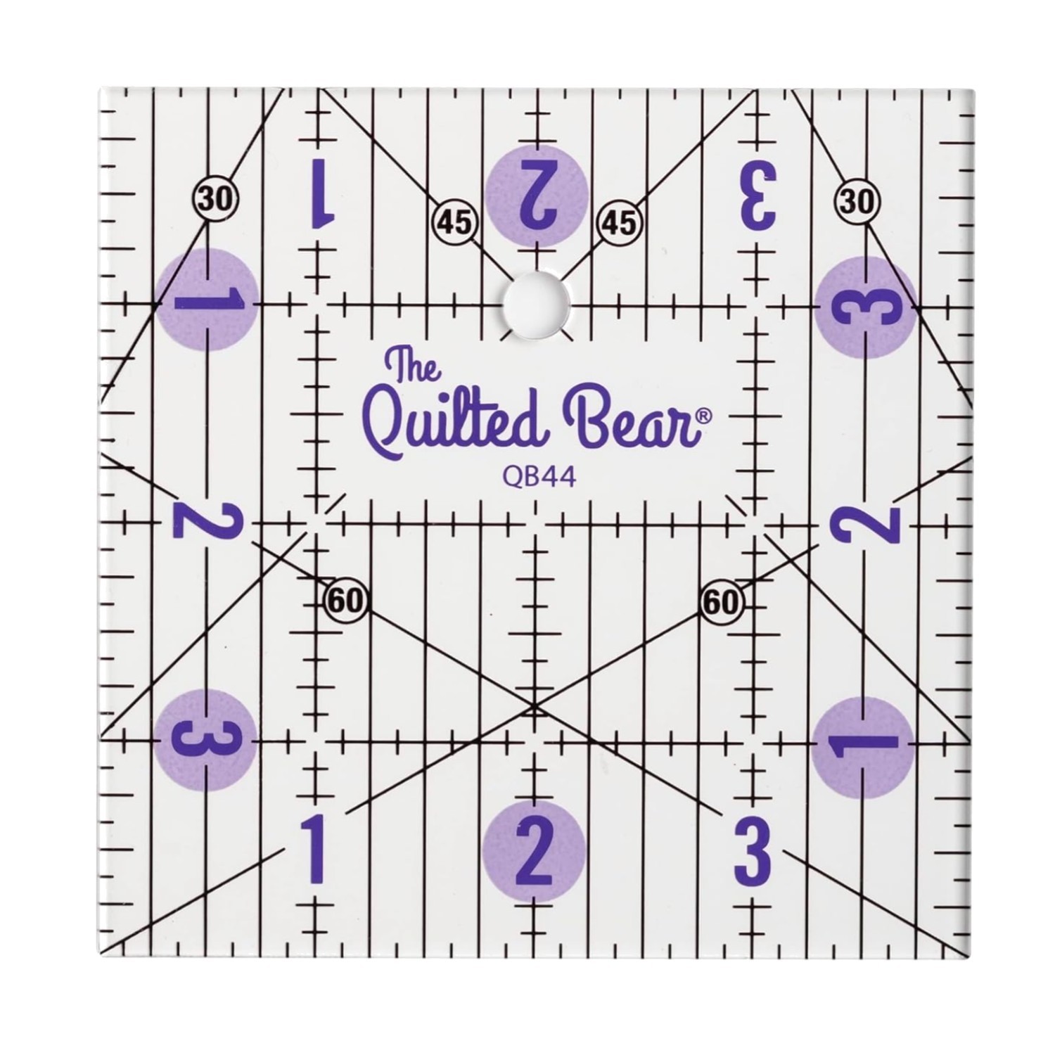Durable Non-Slip Quilting Ruler 4″ x 4″ with Clear Black Lines for Precision