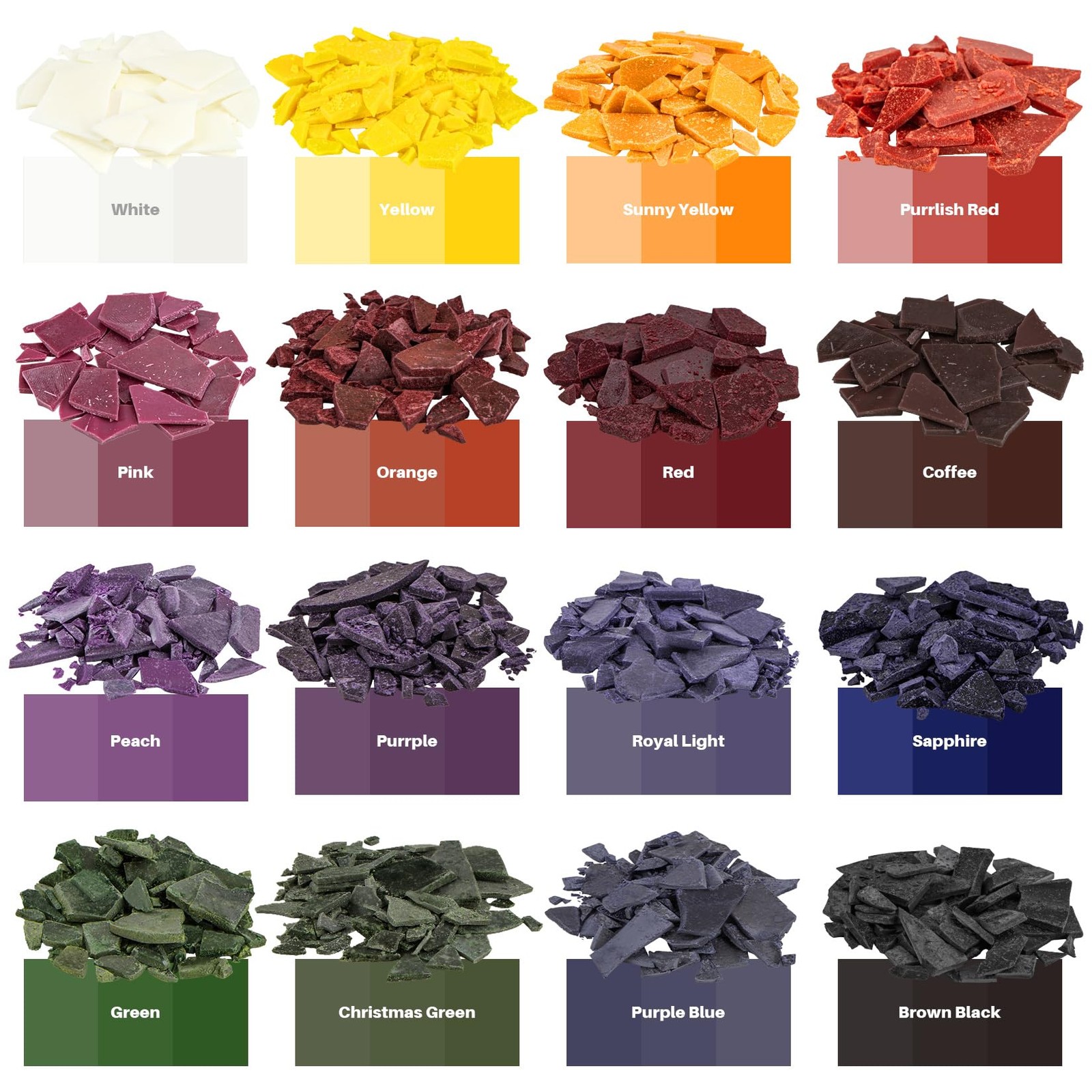 Candle Dye for Soy Wax Candle Making 16 Vibrant Colors Wax Dye Wax Coloring Dye