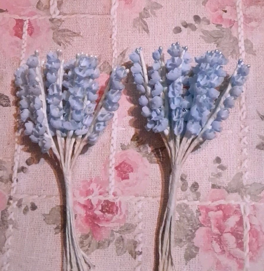 132 Vintage Silk Lily Of The Valley Millinery Flowers Stems Picks Crafts NOS