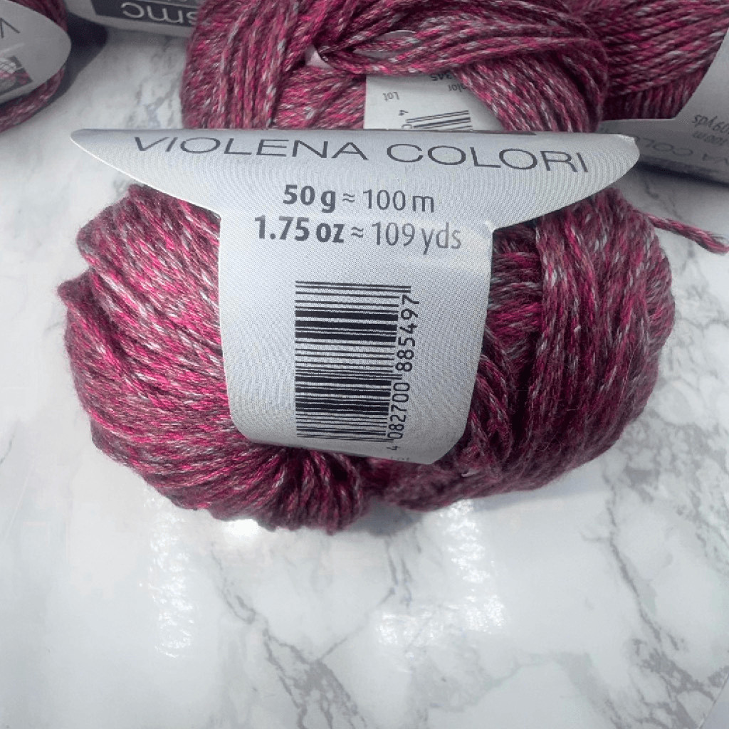 SMC SELECT Violena Cotton Modal Blend Red Grey Yarn-8 Skeins NEW!