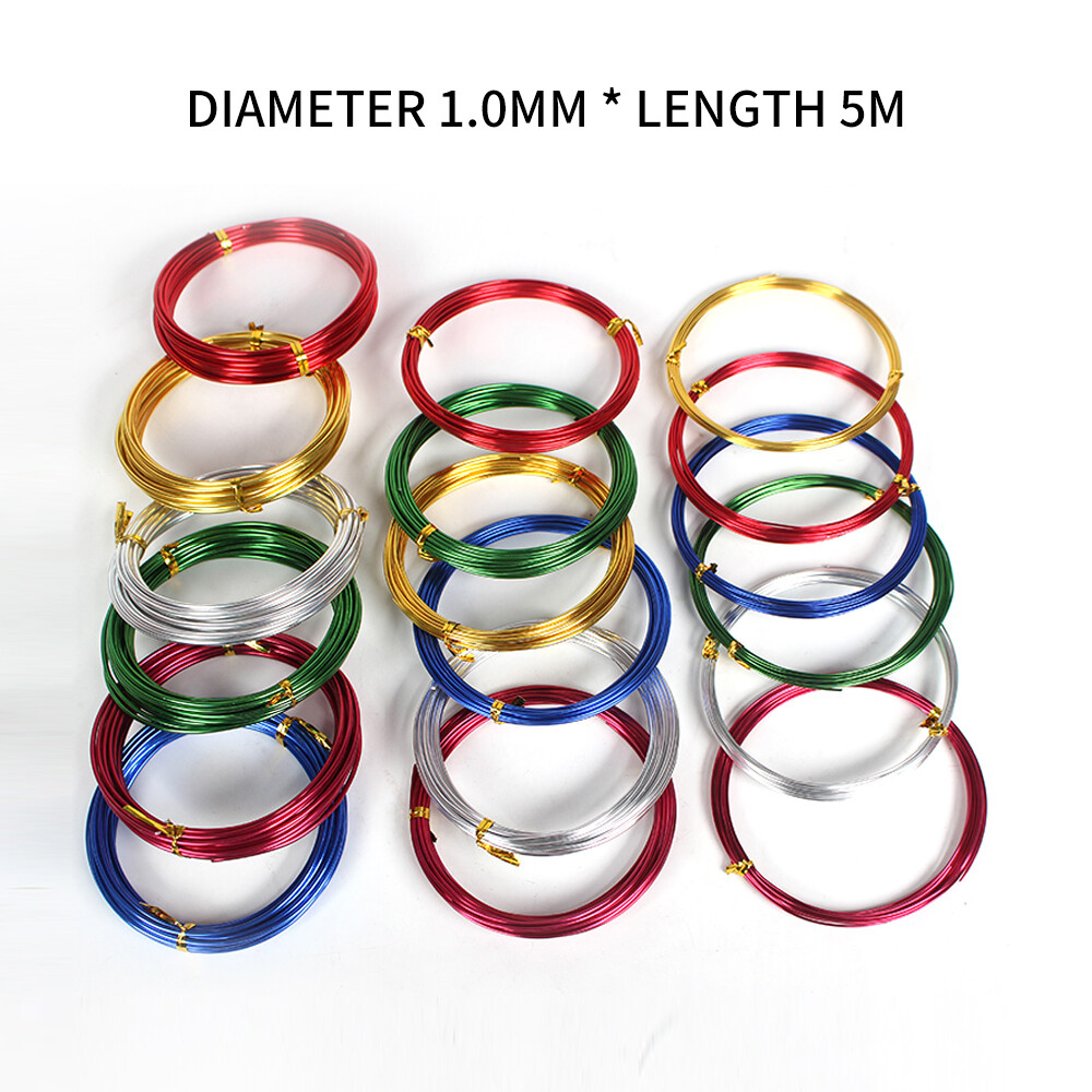 5 Metre x Aluminium WIRE for Craft & Jewellery Making Florist Floral 0.8/1/1.5MM