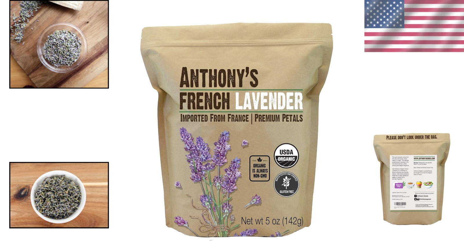USDA Organic French Lavender Petals, 5 oz – Dried Quality, Gluten Free