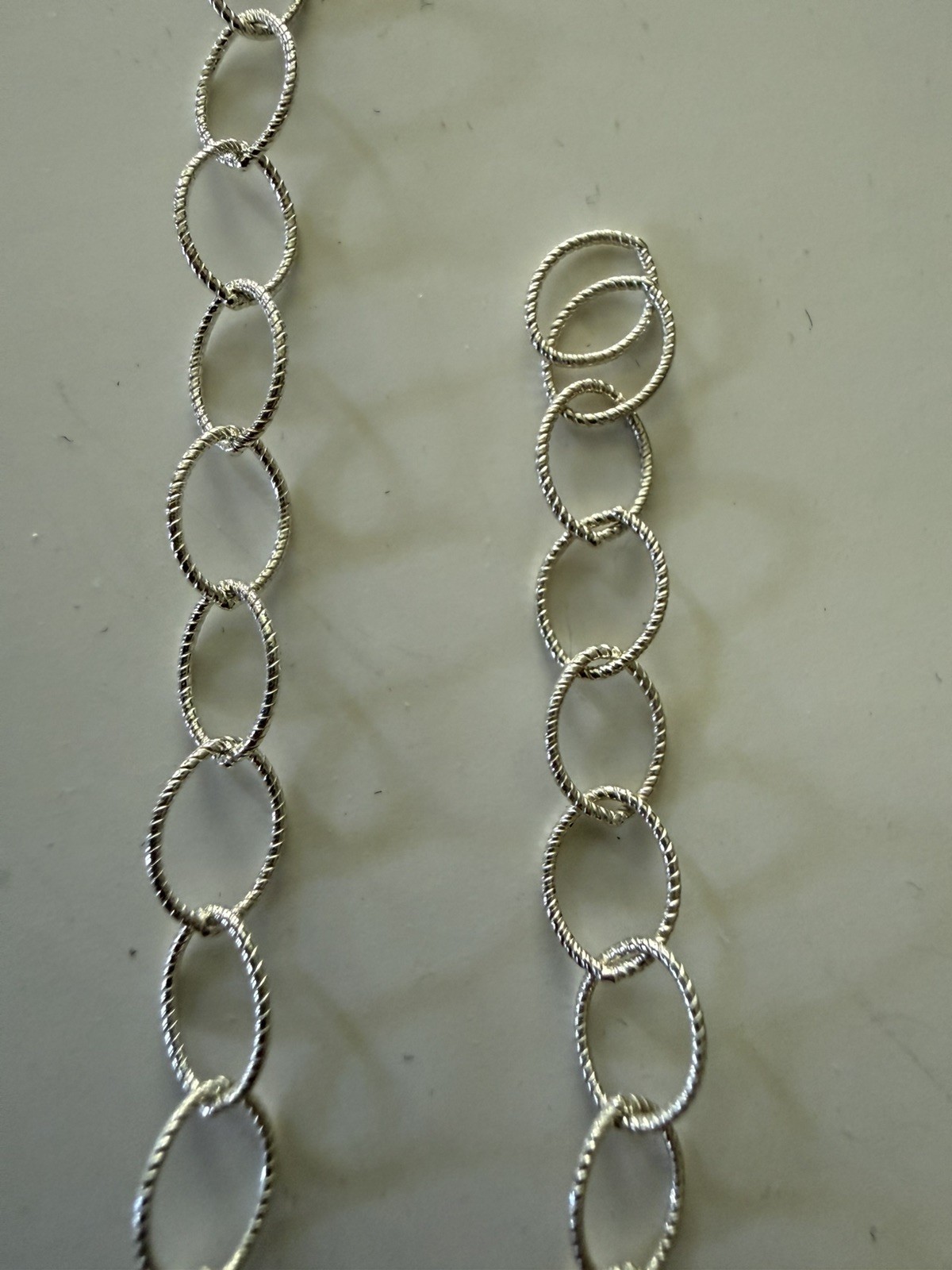 8x6mm twisted cable chain sterling silver 5ft
