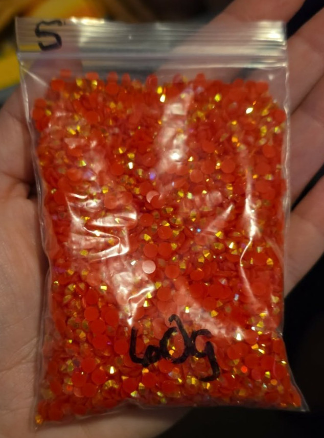Metallic Orange Bedazzling Jewels Diamond Painting Unknown Amount