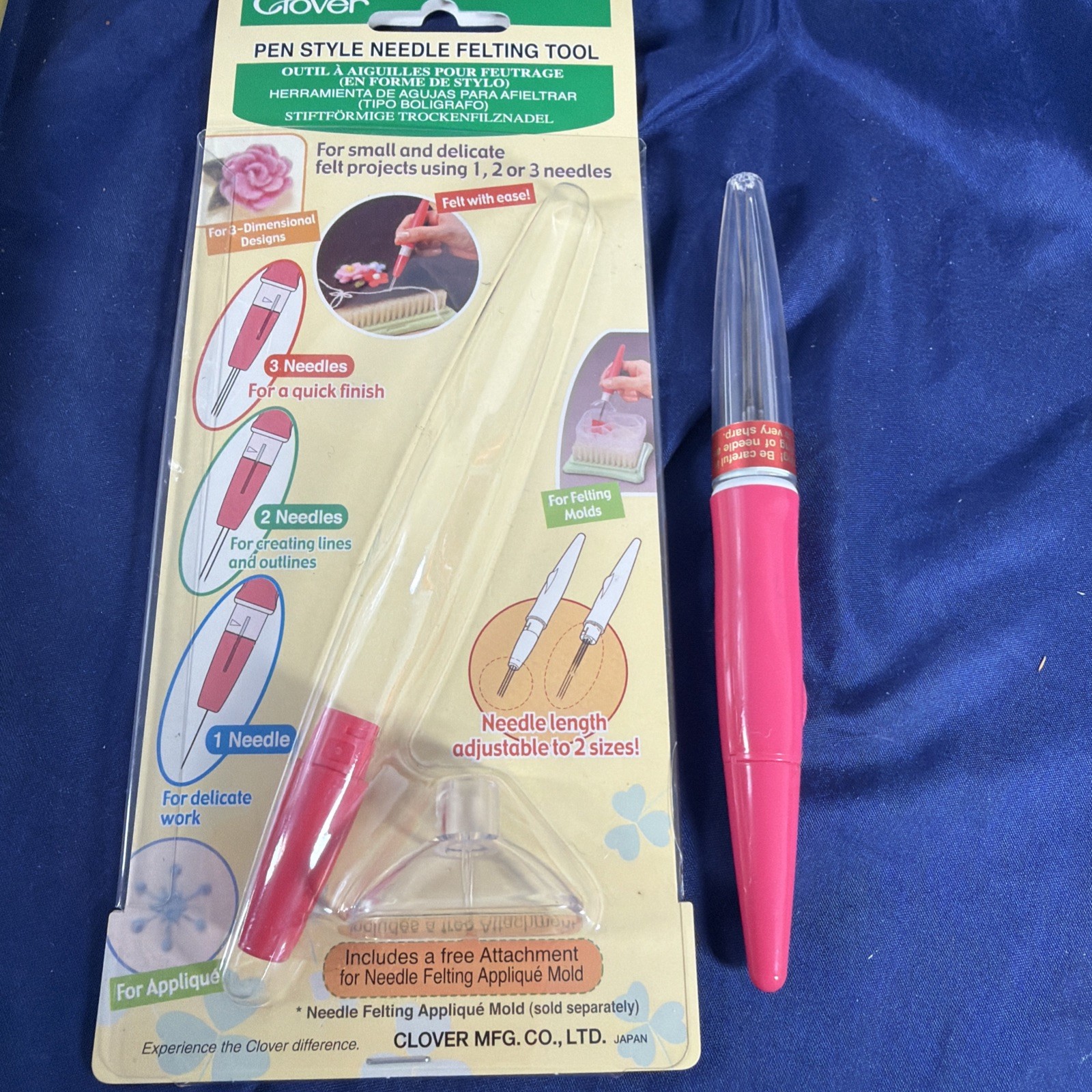 Clover 8901 Pen Style Needle Felting Tool-plus Felting Mold