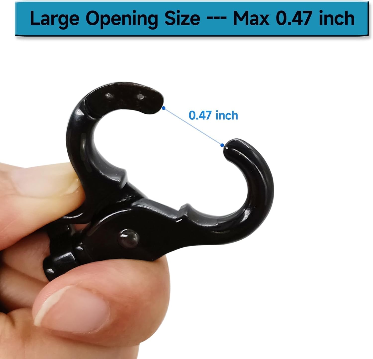20PCS Trigger Snap Hooks 2.32” x 0.82” Zinc Alloy Black Swivel Hooks…