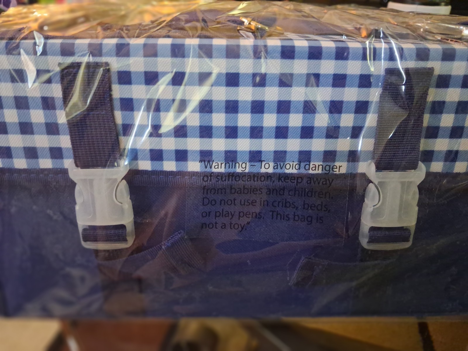 Diamond Press Mega Marker and Ink Kit with Gingham blue Storage Bag NWT