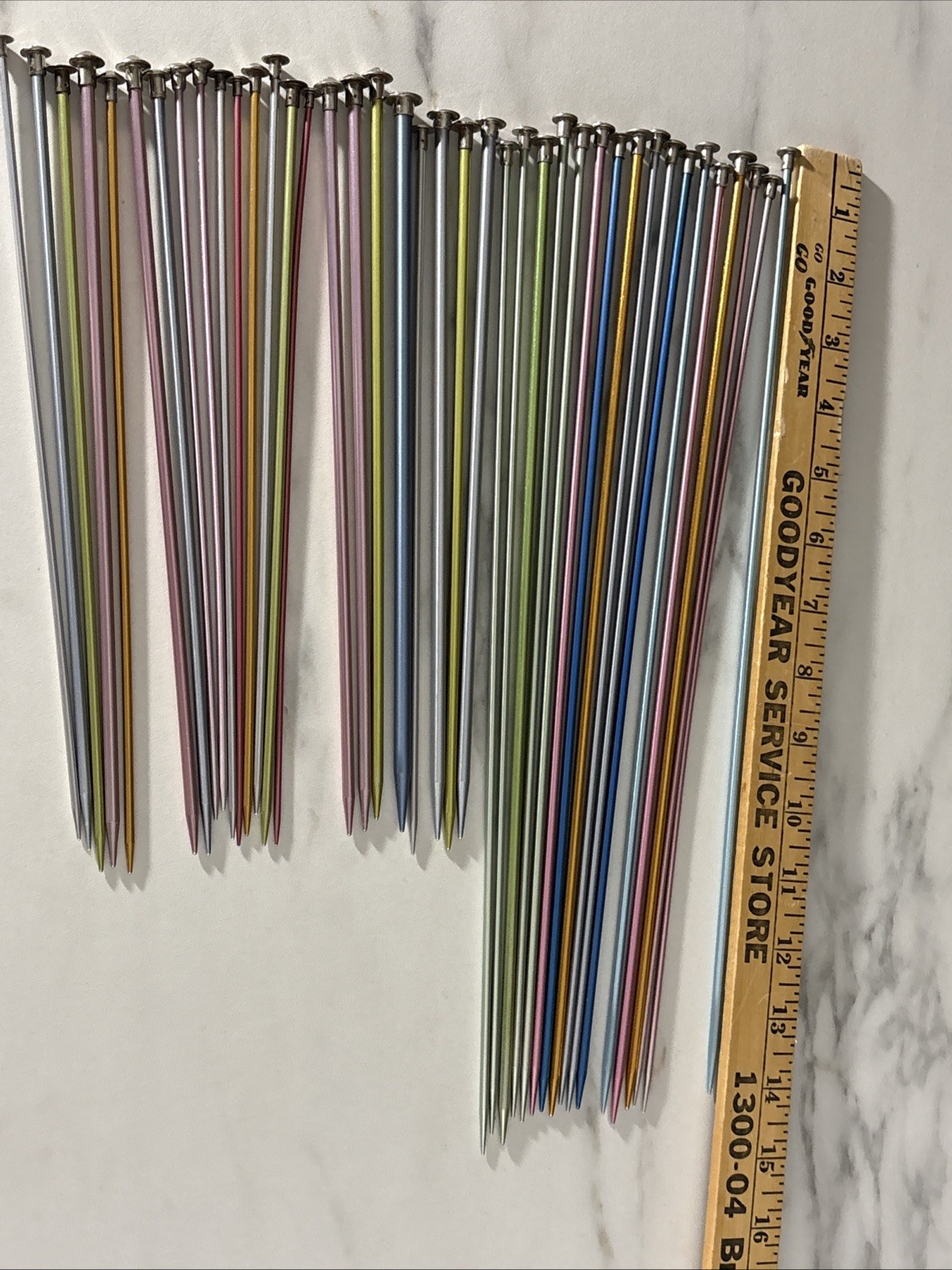 Vintage Boye & Bates Aluminum Knitting Needles Lot USA 1960s Assorted Sizes