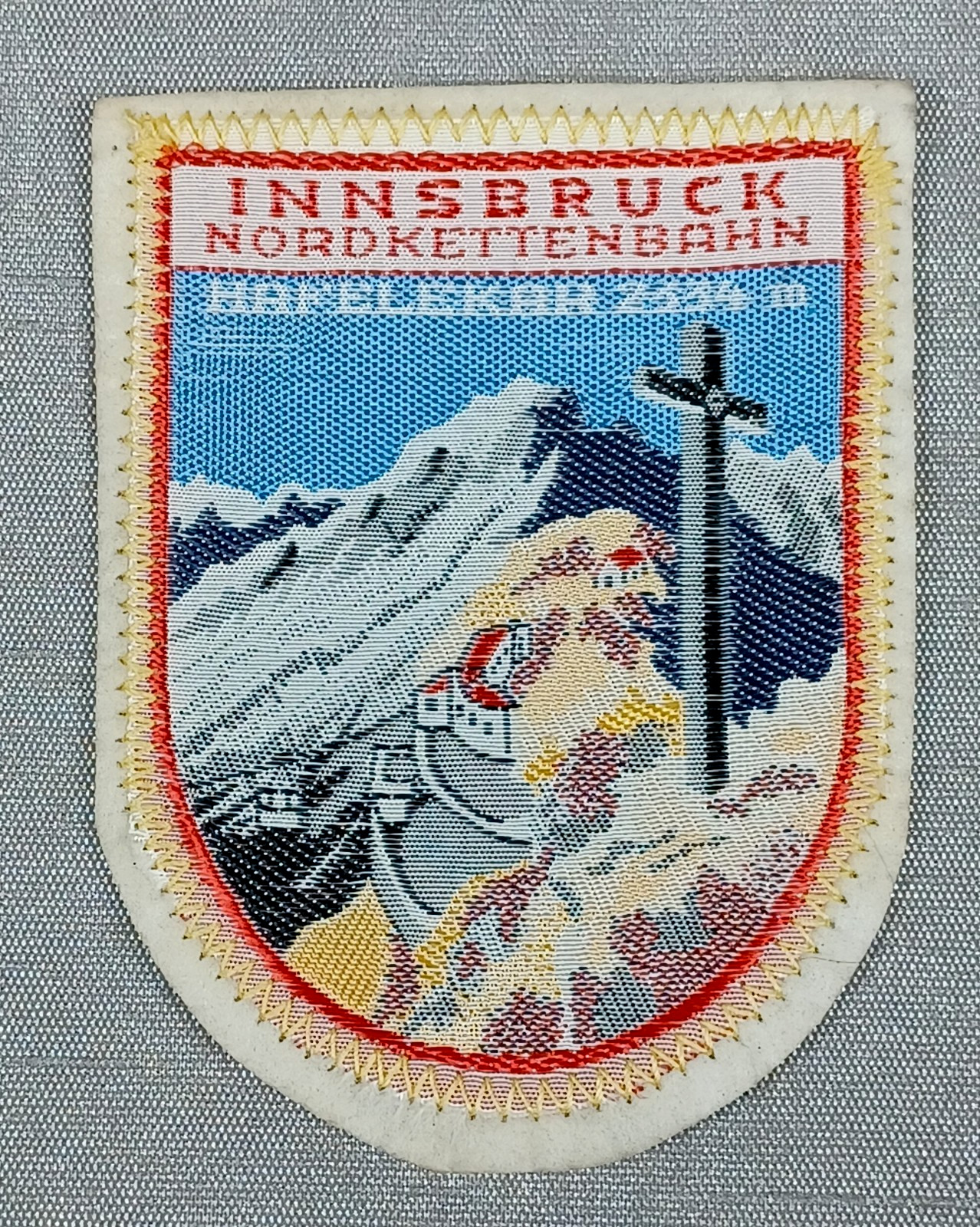Vintage Innsbruck Austria Patch Ski Lift Cross Embroidered Alpine Alps