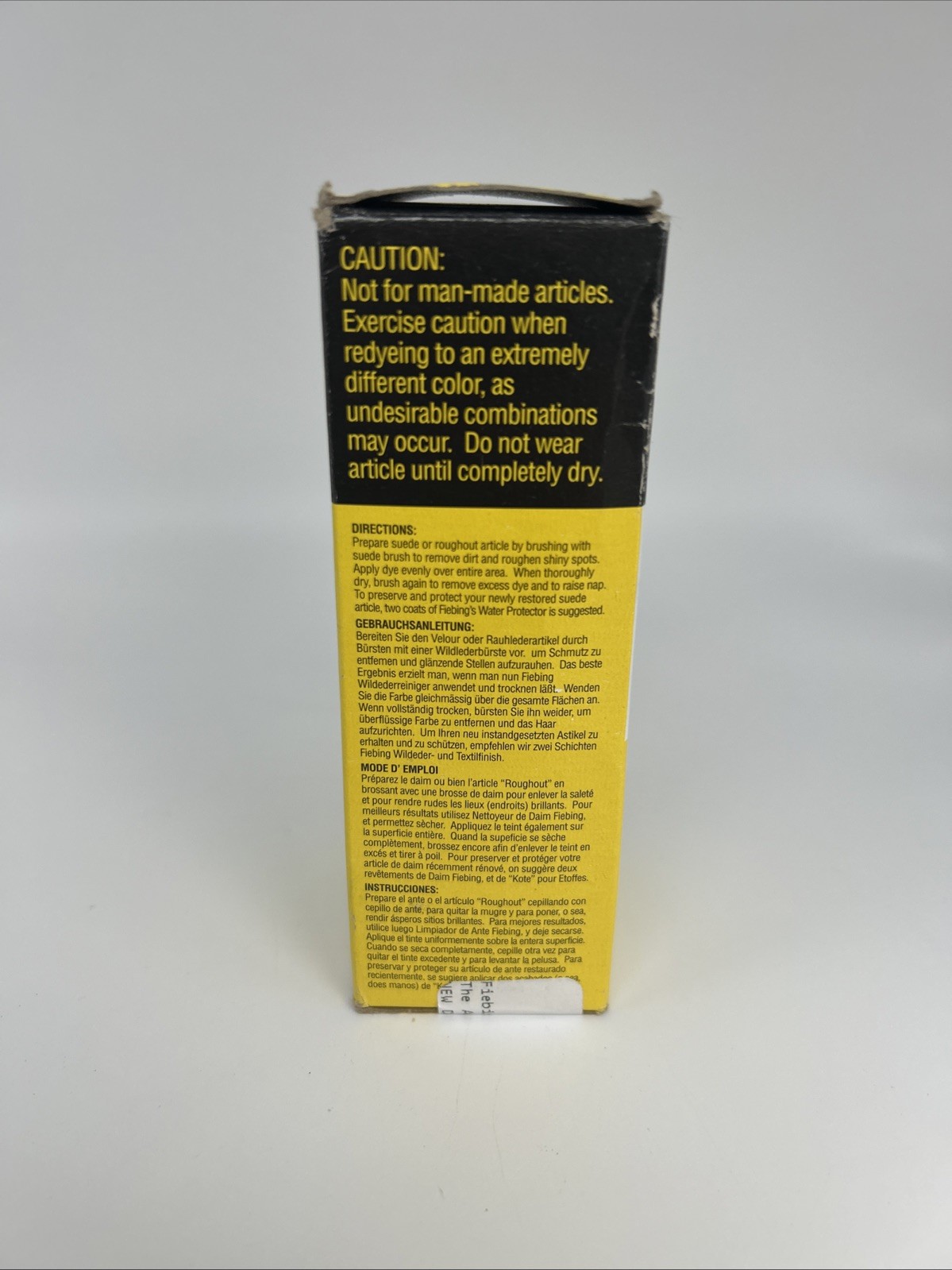 FIEBINGS BLACK Suede Dye 4 oz. with Applicator for Shoes Boots Bags NEW