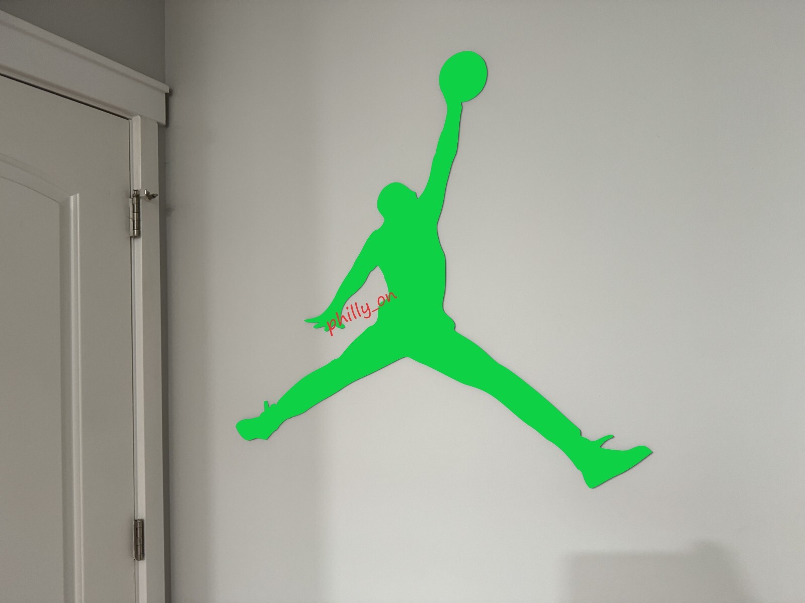 Michael Jordan Jumpman 23 Shape Wooden Sign Plaque Wall Door Decor