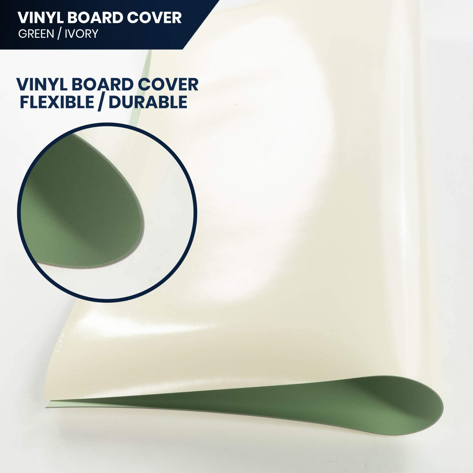 Pacific Arc 48×96 Green/Ivory Vinyl Board Cover Self Healing/Stain Resistant