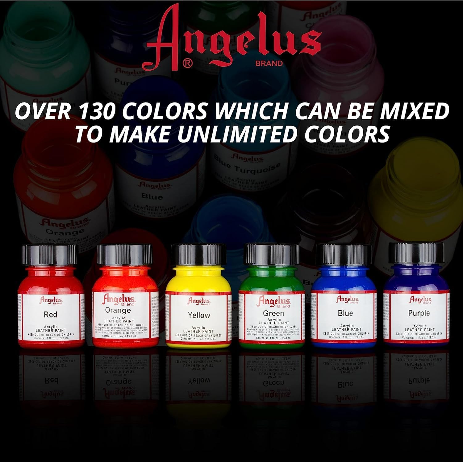Angelus Acrylic Leather Paint, 4 Oz, Midnight Green