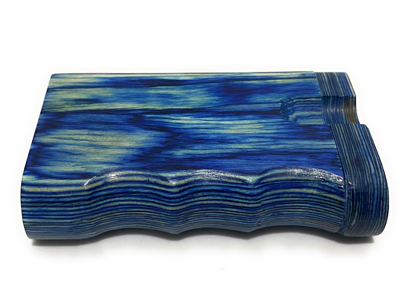 Wooden Dug Out Box 3”x 2” Inch. With One Hit , Blue Wooden Box .