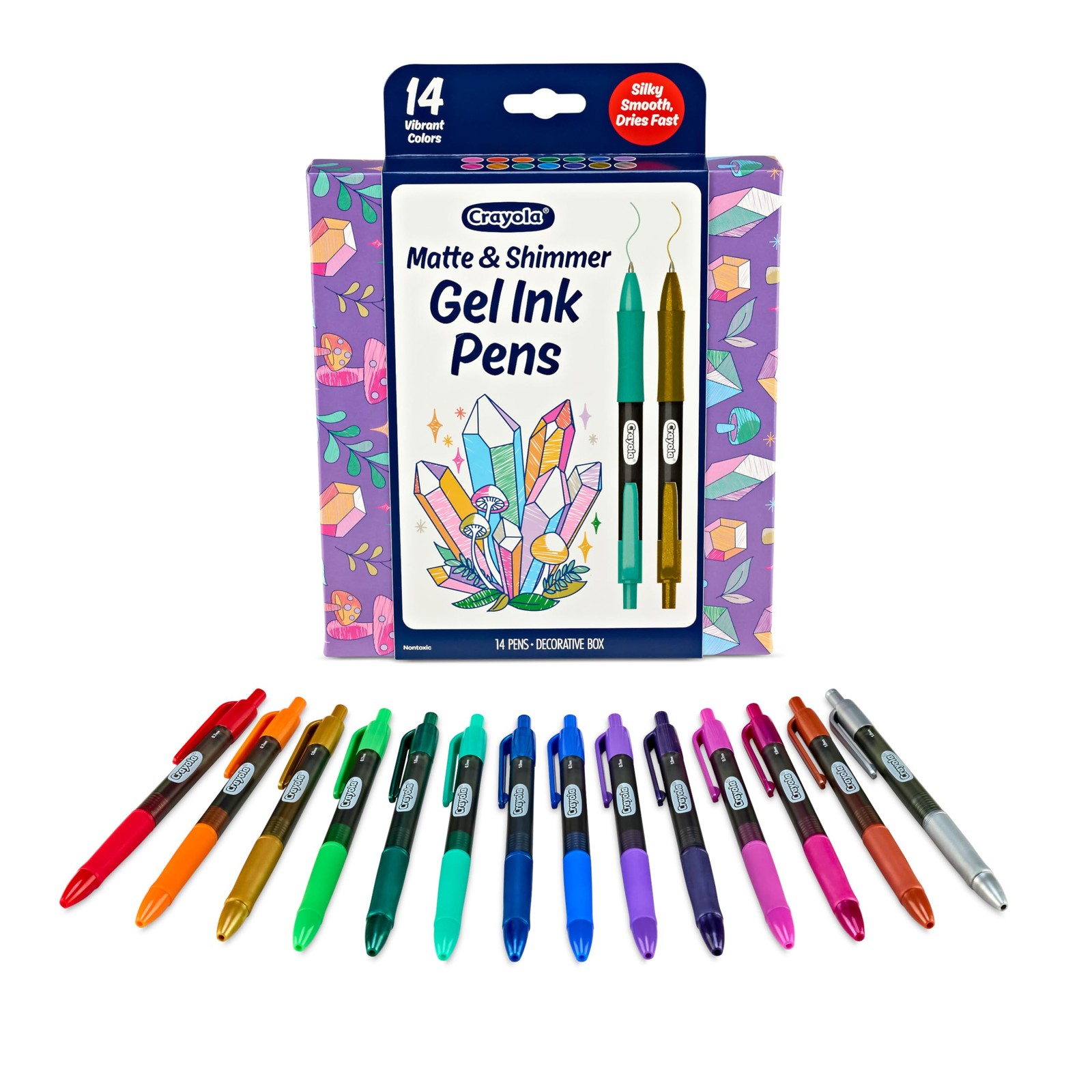 Crayola Gel Ink Pen Marker Set 14 Pens Gel Pens For Coloring Fine Point Gift