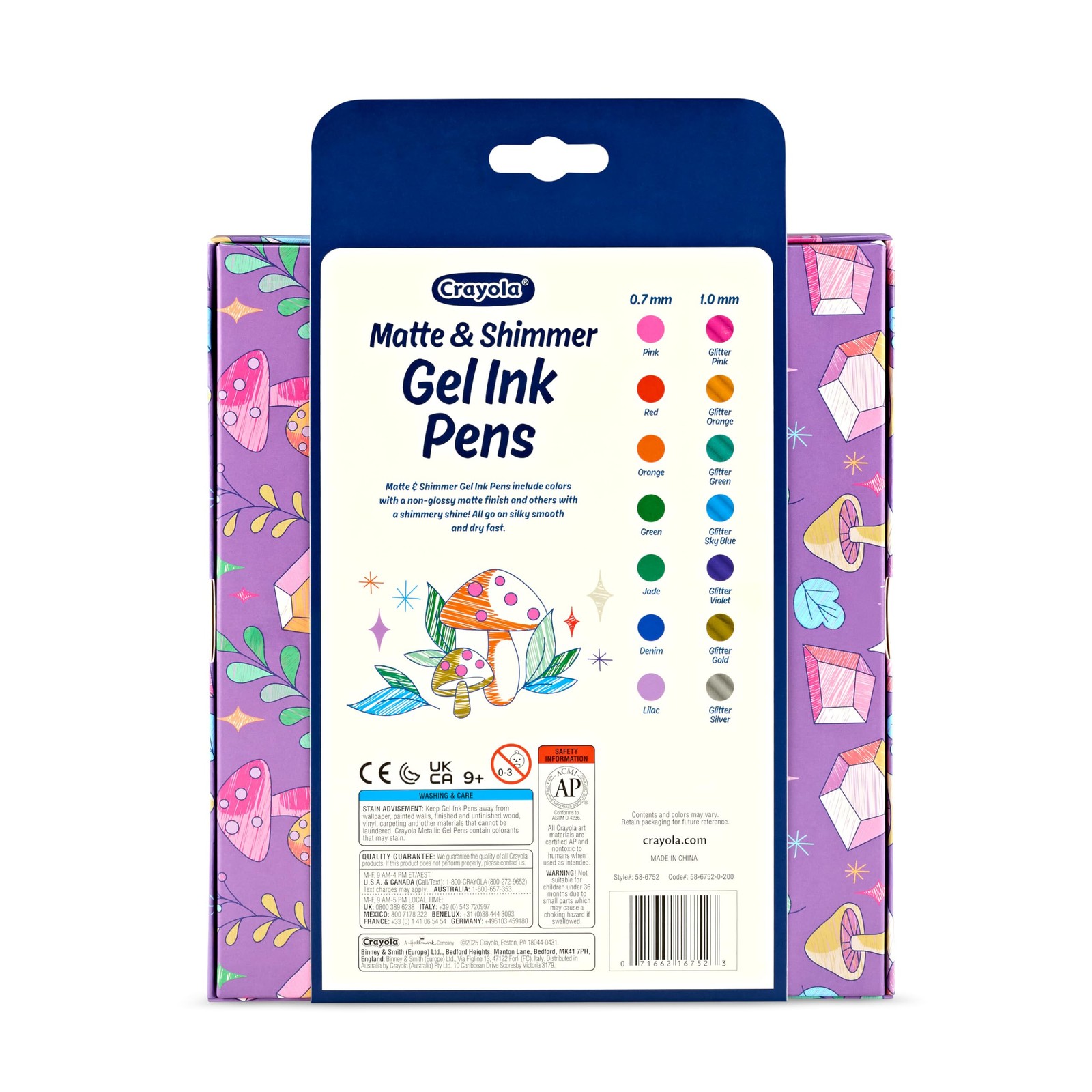 Crayola Gel Ink Pen Marker Set 14 Pens Gel Pens For Coloring Fine Point Gift